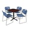 Cain Cain Square Table & Chair Set, Wood, Metal, Polypropylene Top TB3030MH44BE - alternate 1